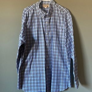 Duluth Trading Co men’s long sleeve button down wrinklefighter dress shirt